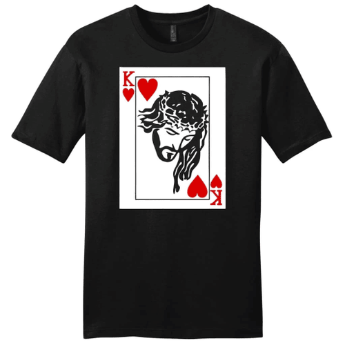 King of hearts is Jesus mens Christian t-shirt - Christian Shirt, Bible Shirt, Jesus Shirt, Faith Shirt For Men and Women