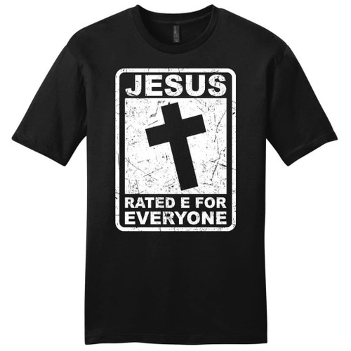 Jesus rated E for everyone mens Christian t-shirt - Christian Shirt, Bible Shirt, Jesus Shirt, Faith Shirt For Men and Women