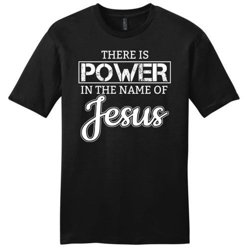 There is power in the name of Jesus mens Christian t-shirt - Christian Shirt, Bible Shirt, Jesus Shirt, Faith Shirt For Men and Women