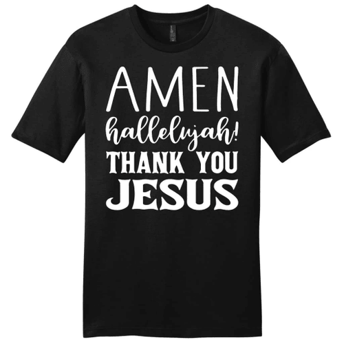 Amen hallelujah thank you Jesus mens Christian t-shirt - Christian Shirt, Bible Shirt, Jesus Shirt, Faith Shirt For Men and Women
