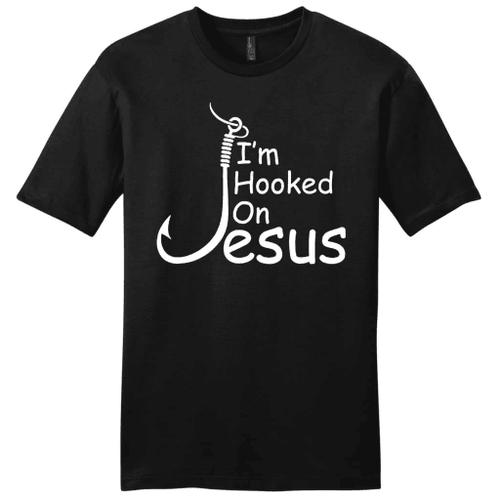 I'm hooked on Jesus mens Christian t-shirt - Christian Shirt, Bible Shirt, Jesus Shirt, Faith Shirt For Men and Women
