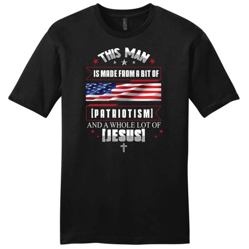Patriotism and Jesus mens Christian t-shirt - Christian Shirt, Bible Shirt, Jesus Shirt, Faith Shirt For Men and Women
