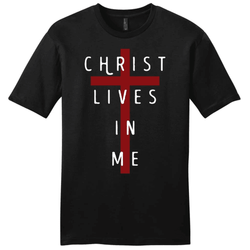 Christ lives in me mens Christian t-shirt - Christian Shirt, Bible Shirt, Jesus Shirt, Faith Shirt For Men and Women