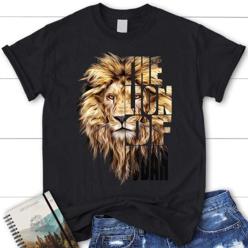 Jesus the Lion of Judah womens Christian t-shirt - Christian Shirt, Bible Shirt, Jesus Shirt, Faith Shirt For Men and Women