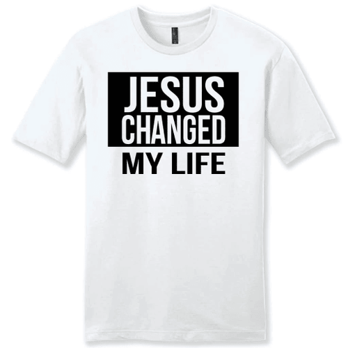 Jesus changed my life mens Christian t-shirt - Christian Shirt, Bible Shirt, Jesus Shirt, Faith Shirt For Men and Women