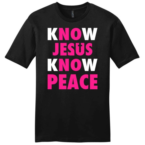 Know Jesus know peace mens Christian t-shirt - Christian Shirt, Bible Shirt, Jesus Shirt, Faith Shirt For Men and Women