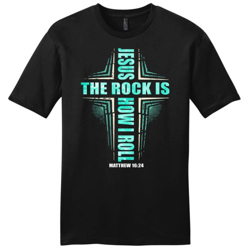 Jesus the rock is how I roll mens Christian t-shirt - Christian Shirt, Bible Shirt, Jesus Shirt, Faith Shirt For Men and Women