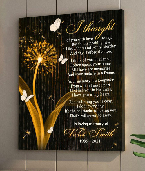 I Thought Of You Today Sign, Memorial Gifts For Loss Of Mother, Sympathy Gift - Personalized Sympathy Gifts - Spreadstore