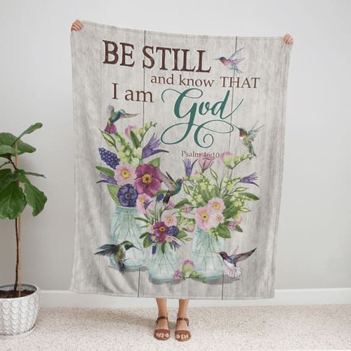 Psalm 46:10 NIV Bible verse blanket - Christian Blanket, Jesus Blanket, Bible Blanket - Spreadstores