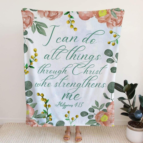 I can do all things through Christ Philippians 4:13 Christian blanket - Christian Blanket, Jesus Blanket, Bible Blanket - Spreadstores