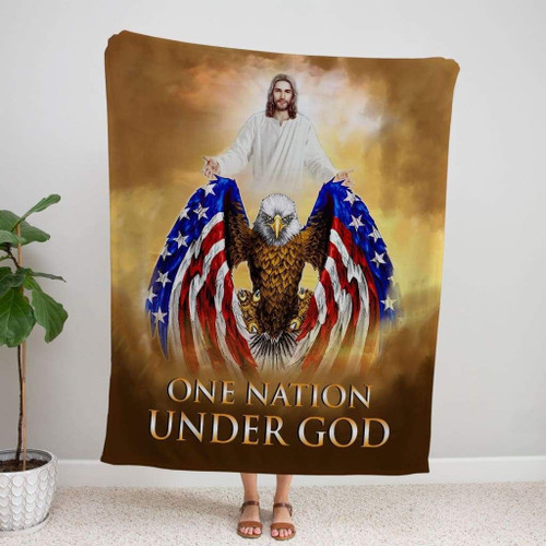 One nation under God Christian blanket - Christian Blanket, Jesus Blanket, Bible Blanket - Spreadstores