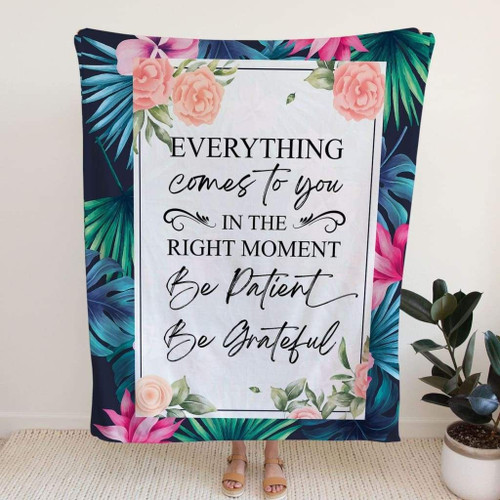 Be patient Be Grateful Christian blanket - Christian Blanket, Jesus Blanket, Bible Blanket - Spreadstores