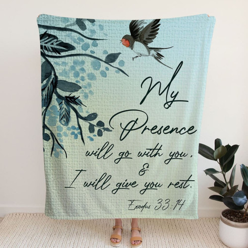 Exodus 33:14 My Presence will go with you Christian blanket - Christian Blanket, Jesus Blanket, Bible Blanket - Spreadstores