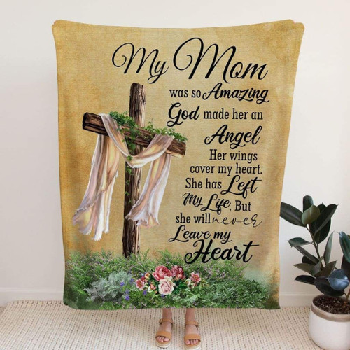 My mom was so amazing God made her an angel Christian blanket - Christian Blanket, Jesus Blanket, Bible Blanket - Spreadstores