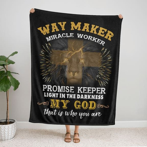 Way maker miracle worker Christian blanket - Christian Blanket, Jesus Blanket, Bible Blanket - Spreadstores