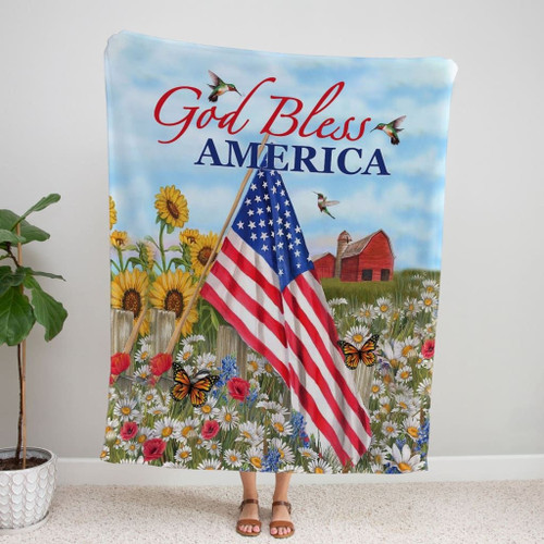 God Bless America Christian blanket - Christian Blanket, Jesus Blanket, Bible Blanket - Spreadstores