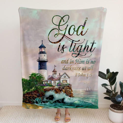 God is light 1 John 1:5 KJV Bible verse blanket - Christian Blanket, Jesus Blanket, Bible Blanket - Spreadstores