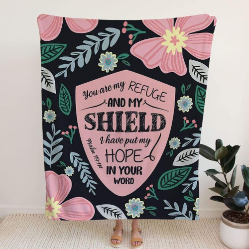 You are my refuge and my shield Psalm 119:114 Christian blanket - Christian Blanket, Jesus Blanket, Bible Blanket - Spreadstores