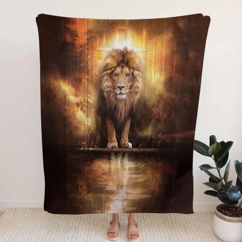 Jesus the lion the lamb Christian blanket - Christian Blanket, Jesus Blanket, Bible Blanket - Spreadstores
