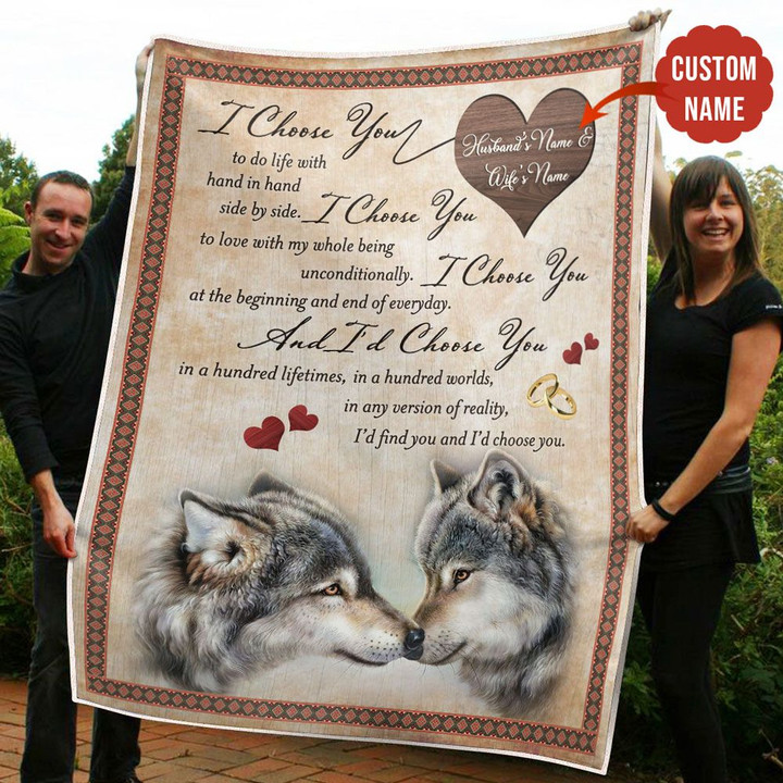Spread Stores I Choose You Wolf Blanket Name 070121