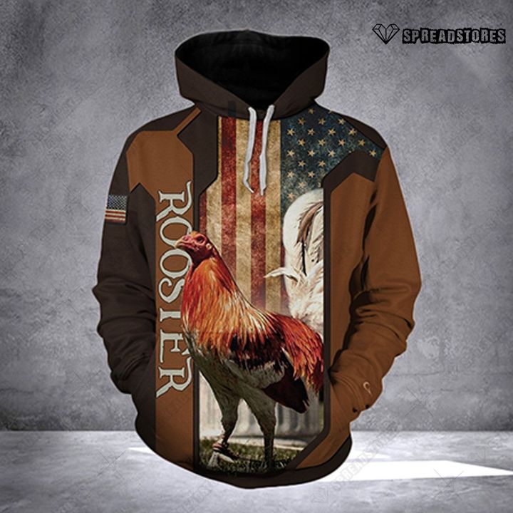 Spread stores ROOSTER 3D CHICKEN 2612 Hoodie Over Print Plus Size