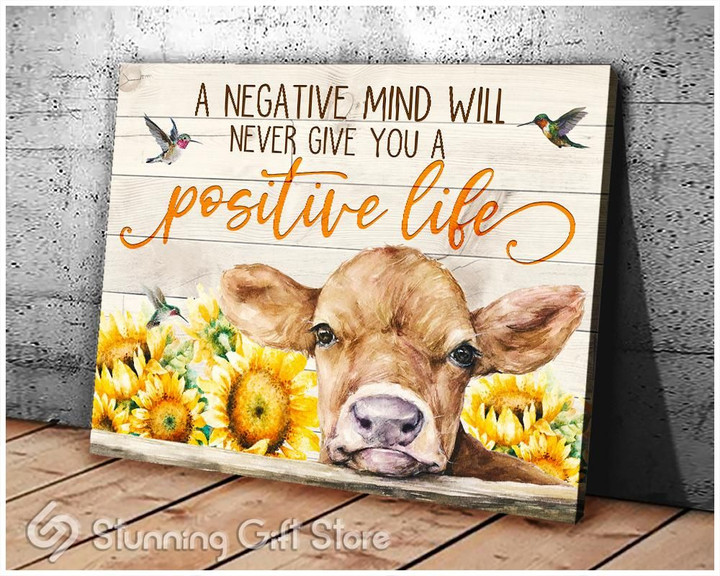 CANVAS – Cow – A negative mind will never give you a positive life