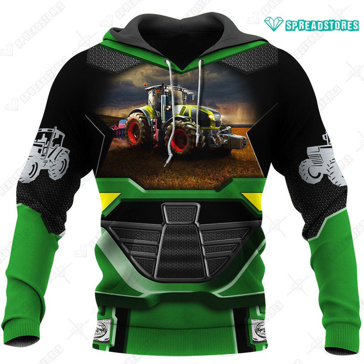 Spread stores I Am A Farmer 3D Tractor 1402 1302 Hoodie Over Print Plus Size