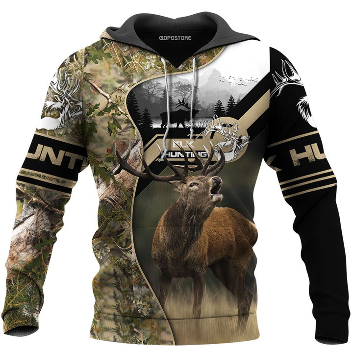 Spread Stores ELK HUNTING CAMOUFLAGE 3D 16.04 Hoodie All Over Plus Size