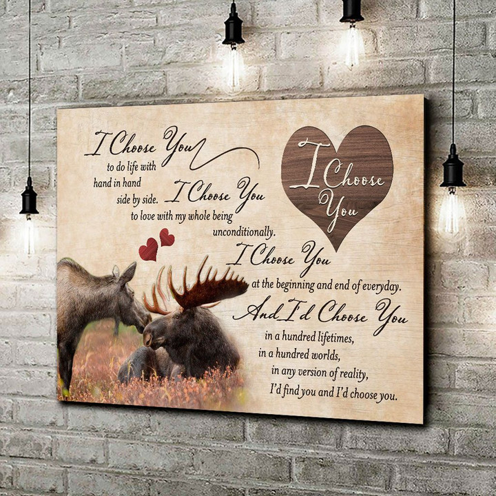 I Choose You Moose Poster Canvas 2