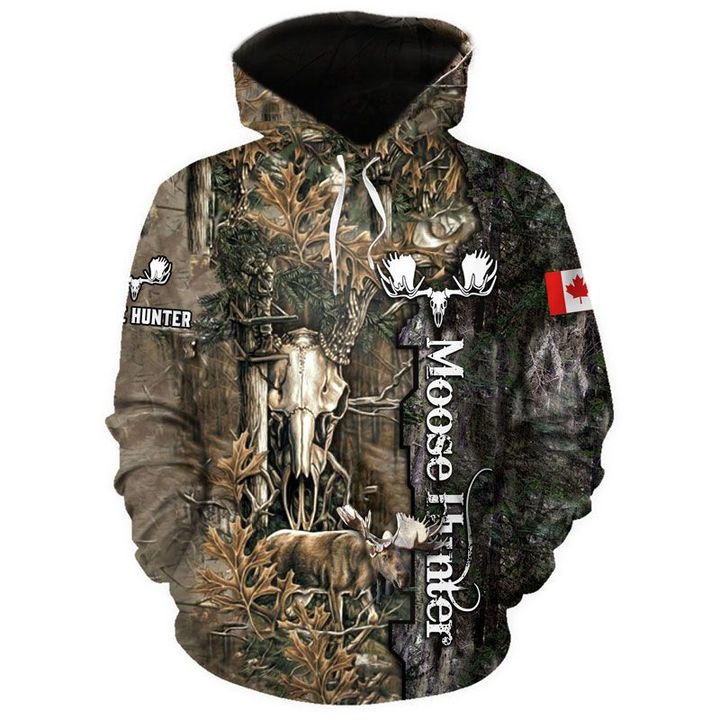 Spread Stores Shirt Moose 0710 CA Hunting 3D Hoodie All Over Print Plus Size