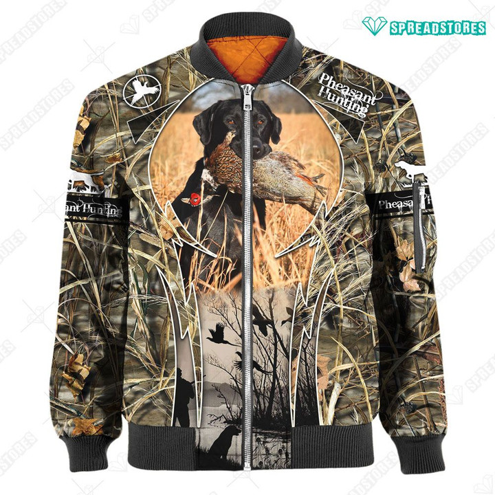Spread Stores Pheasant Hunting Dog Labrador 1501 Hoodie Over Print Plus Size