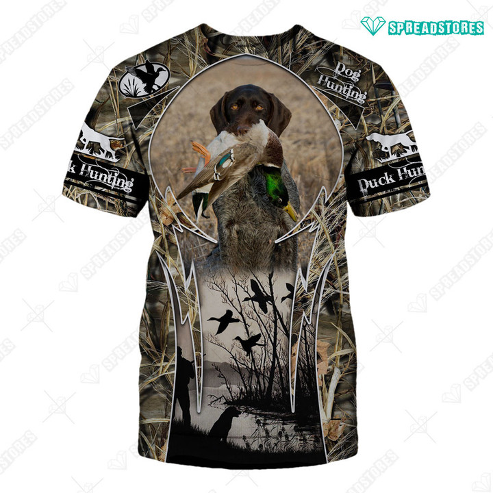 Spread Stores Duck Hunting German Shorthaired Dog 0901 Hoodie Over Print Plus Size