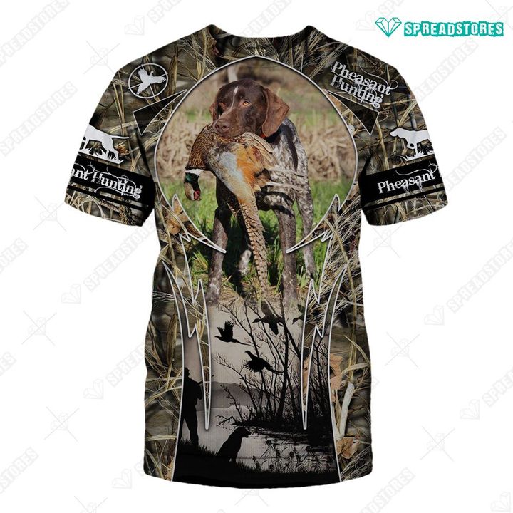 Spread Stores German Shorthaired Pointer Hunting Dog With Pheasant 0901 Hoodie Over Print Plus Size