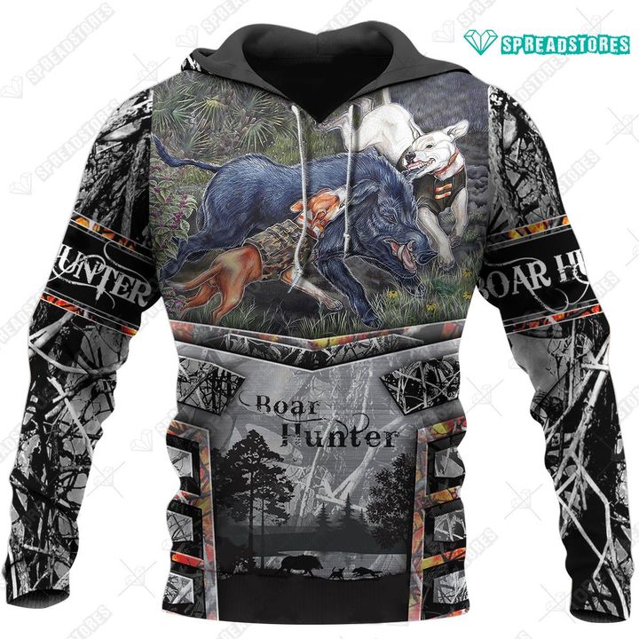 Spread stores Boar Hunter Hog Hunting Dog 2712 Camo 3D Hoodie Over Print Plus Size