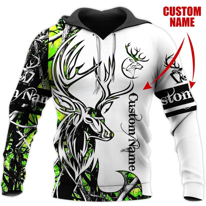 Spread Stores Love Deer Hunting 3D Custom Name 2209 Hoodie All Over Plus Size