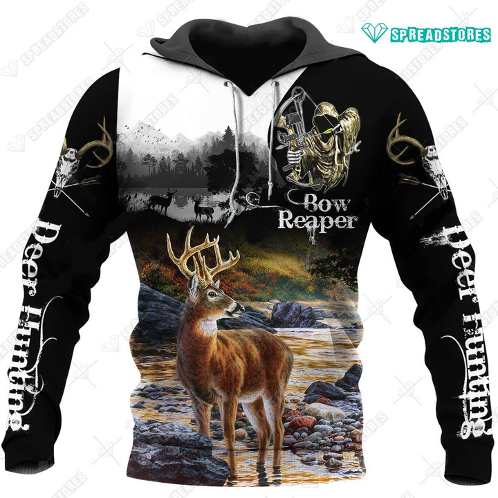 Spread stores Deer Hunting 3D 1212 Hoodie Over Print Plus Size