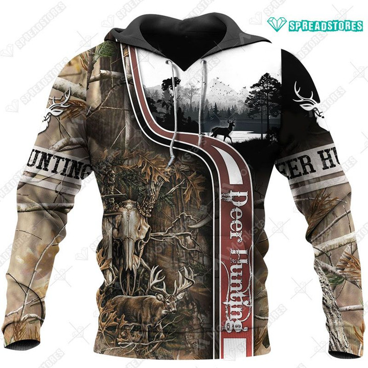 Spread stores Beautiful Deer Hunting Camo 3d 2811 Hoodie Over Print Plus Size