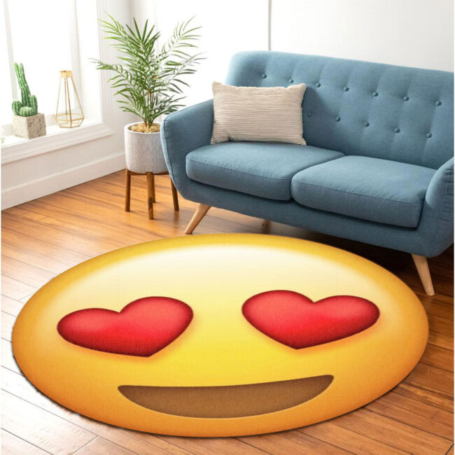 Icon Funny Premium Round Rug Floor Mat Carpet, Rug For Living Room, For Bedroom