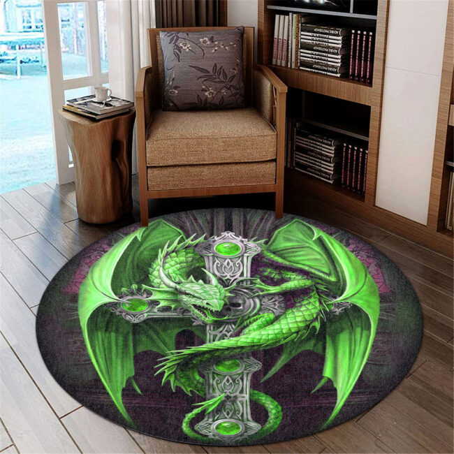 Dragon Lover Premium Round Rug Floor Mat Carpet, Rug For Living Room, For Bedroom