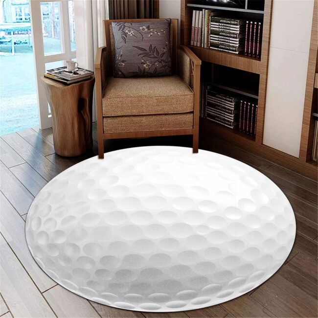 Love Golf Ball Sport Premium Round Rug Floor Mat Carpet, Rug For Living Room, For Bedroom