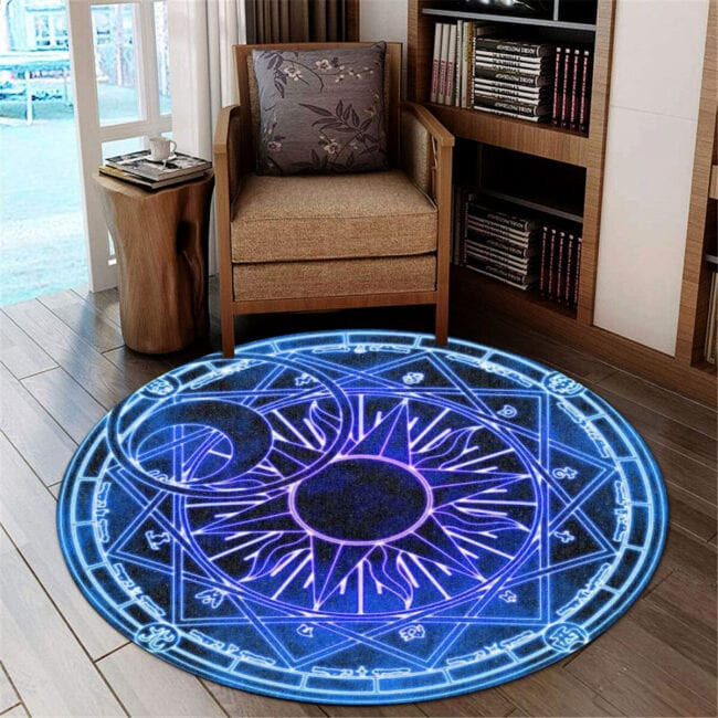 Sakura Magic Premium Round Rug, Floor Mat Carpet, Rug For Living Room, For Bedroom