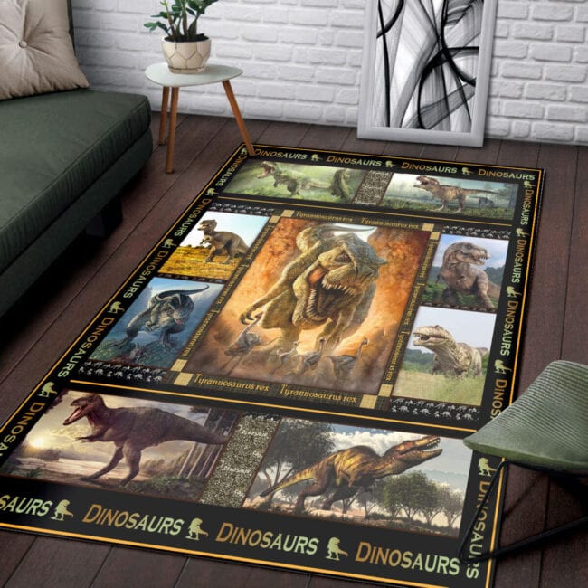 Love Dinosaur Rectangle Rug, Floor Mat Carpet, Rug For Living Room, For Bedroom
