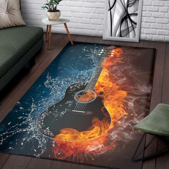 Love Music Rectangle Rug, Floor Mat Carpet, Rug For Living Room, For Bedroom