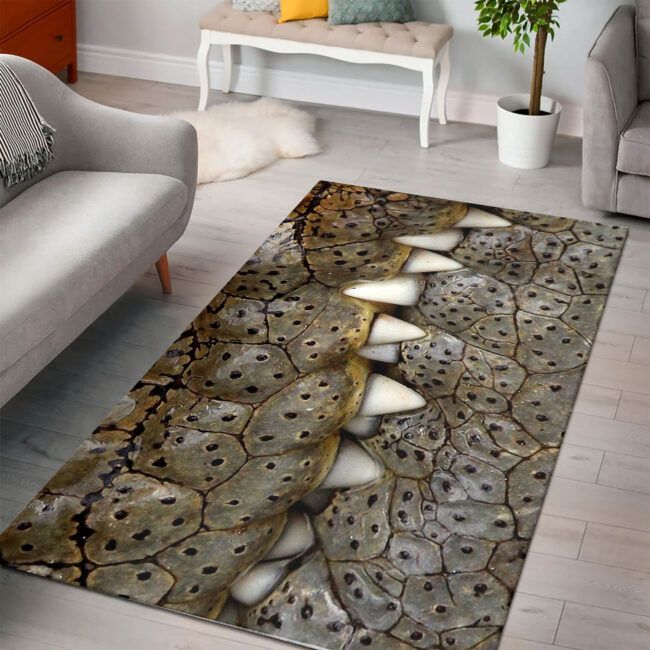 Love Crocodile Rectangle Rug Floor Mat Carpet, Rug For Living Room, For Bedroom