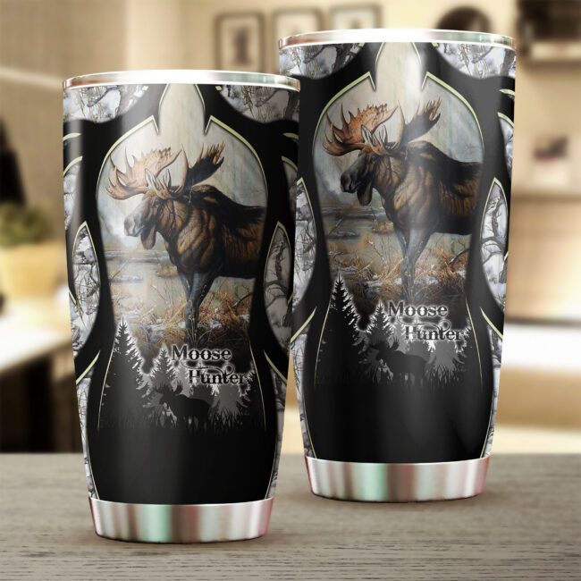Love Moose Stainless Steel Tumbler, Insulated Tumbler, Custom Travel Tumbler, Tumbler Coffee Mug, Insulated Coffee Cup