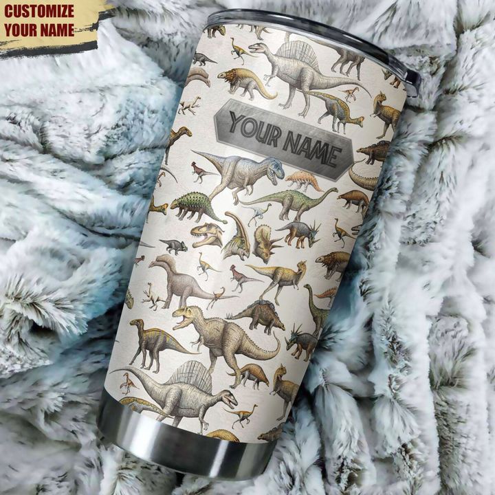 Love Dinosaur Stainless Steel Tumbler, Insulated Tumbler, Custom Travel Tumbler, Tumbler Coffee Mug, Insulated Coffee Cup