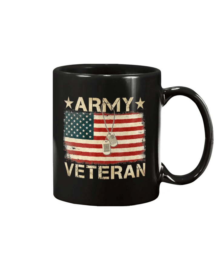 American Flag Proud Us Army Veteran Mug - spreadstores
