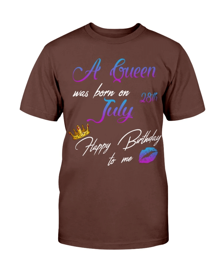 A Queen Was Born On July Happy Birthday To Me T-shirt - spreadstores