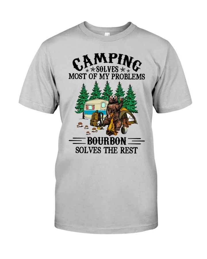 Camping Shirt, Shirts With Sayings, Camping Solves Most Of My Problems T-Shirt KM0807 - spreadstores