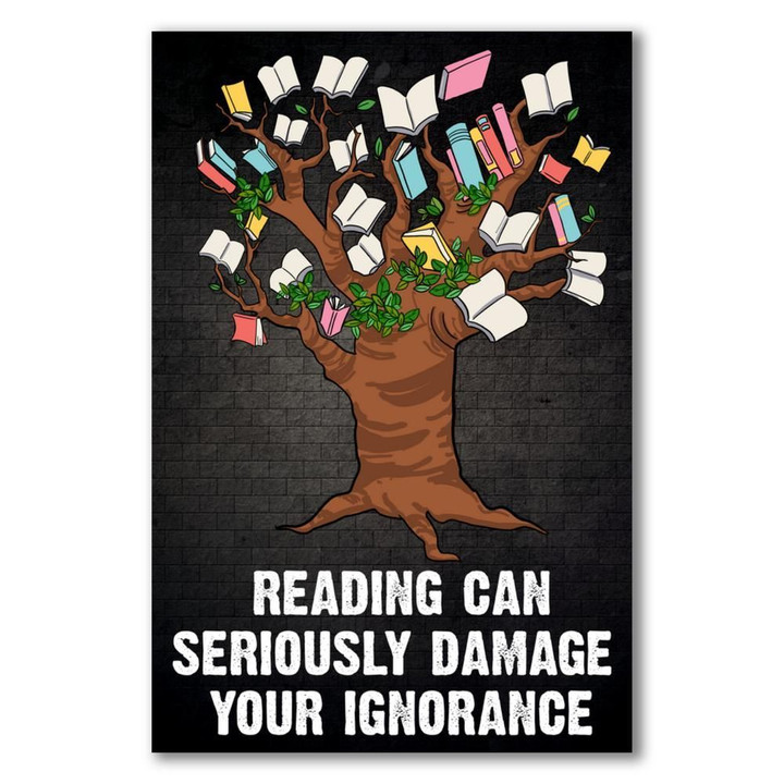 Book Canvas, Reading Can Seriously Damage Your Ignorance Canvas - spreadstores